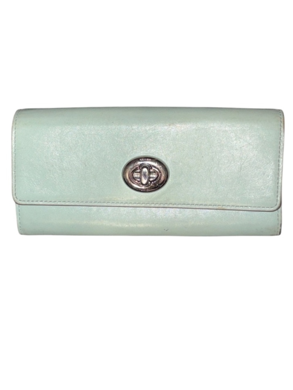 Coach Legacy Slim Envelope Turnlock Wallet in “SeaGlass”